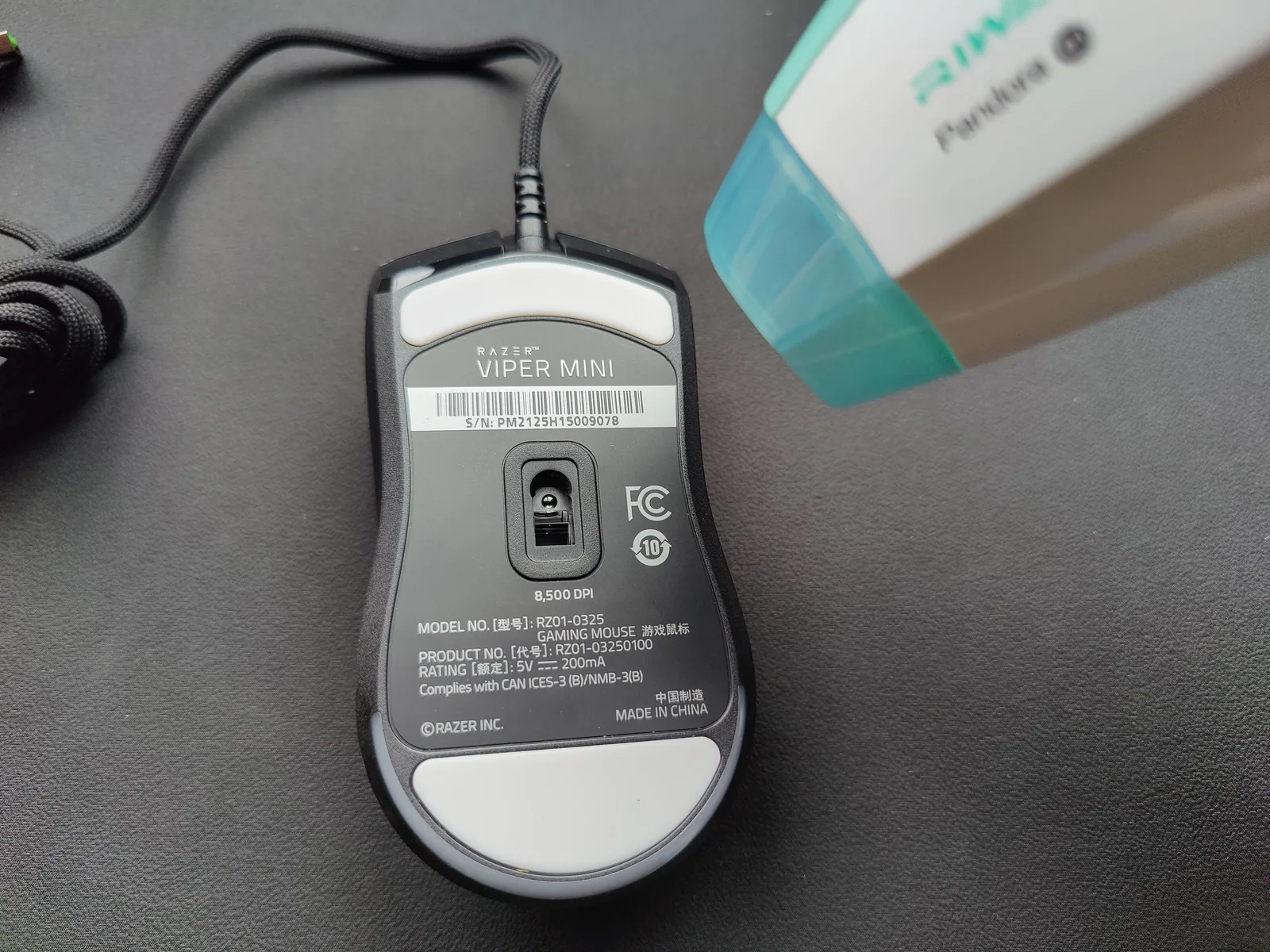 Warm the Viper Mini's bottom label with a hair dryer