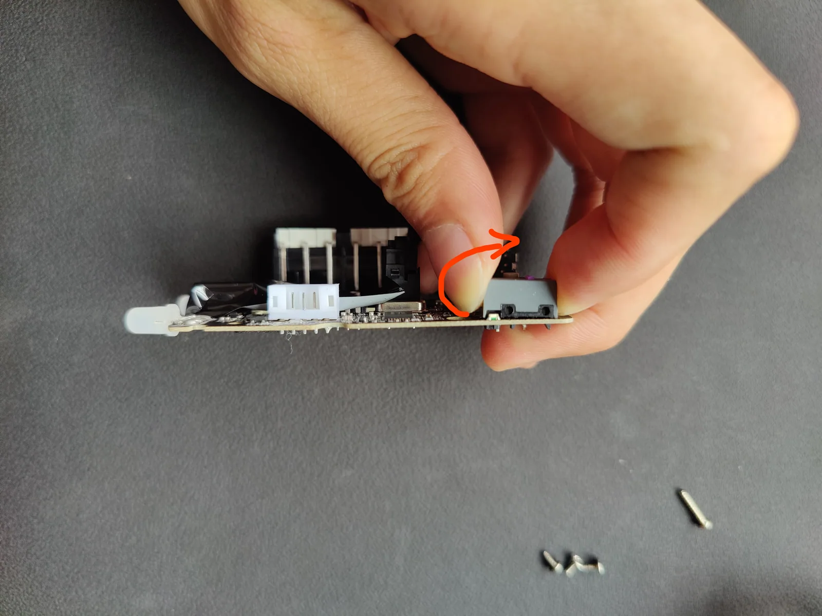 Remove the original Viper Mini PCB, optical switches, and cable